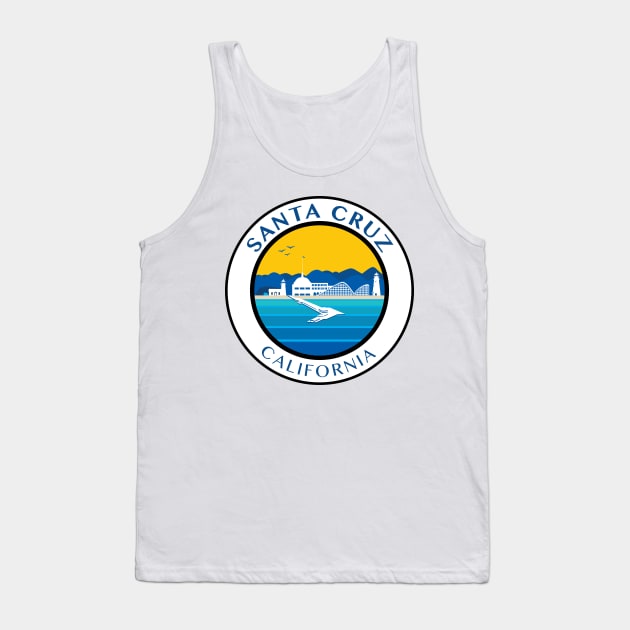 Santa Cruz City Scape California CA Tank Top by PauHanaDesign